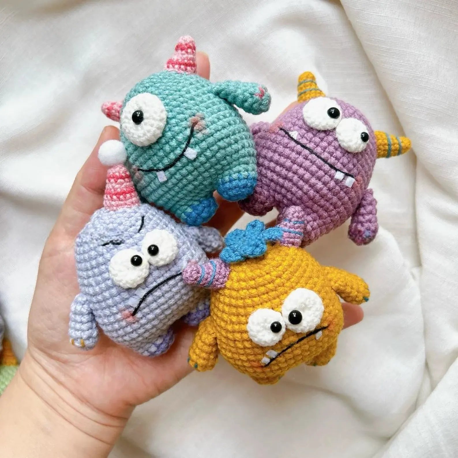 Patron PDF de mini-monstres au crochet | Tutoriel crochet pour Halloween