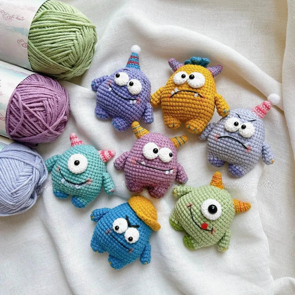 Patron PDF de mini-monstres au crochet | Tutoriel crochet pour Halloween