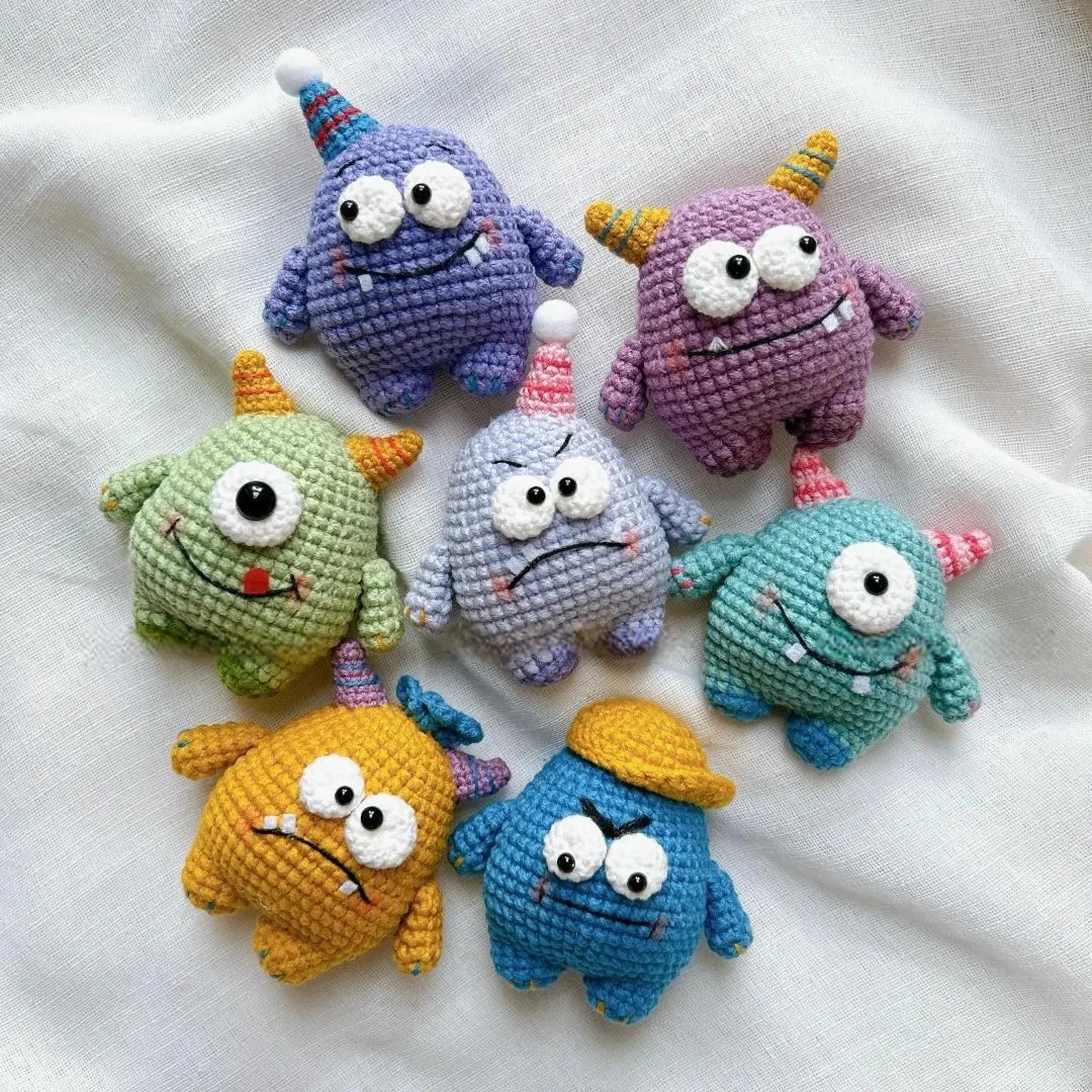 Patron PDF de mini-monstres au crochet | Tutoriel crochet pour Halloween